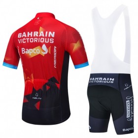 Set Fietsshirt + Korte Koersbroek 2021 Team Bahrain Victorious N001